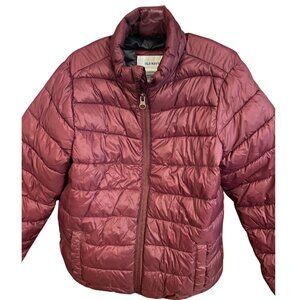 Boys Old Navy Lightweight Packable Puffer Jacket Maroon Size S (6-7)